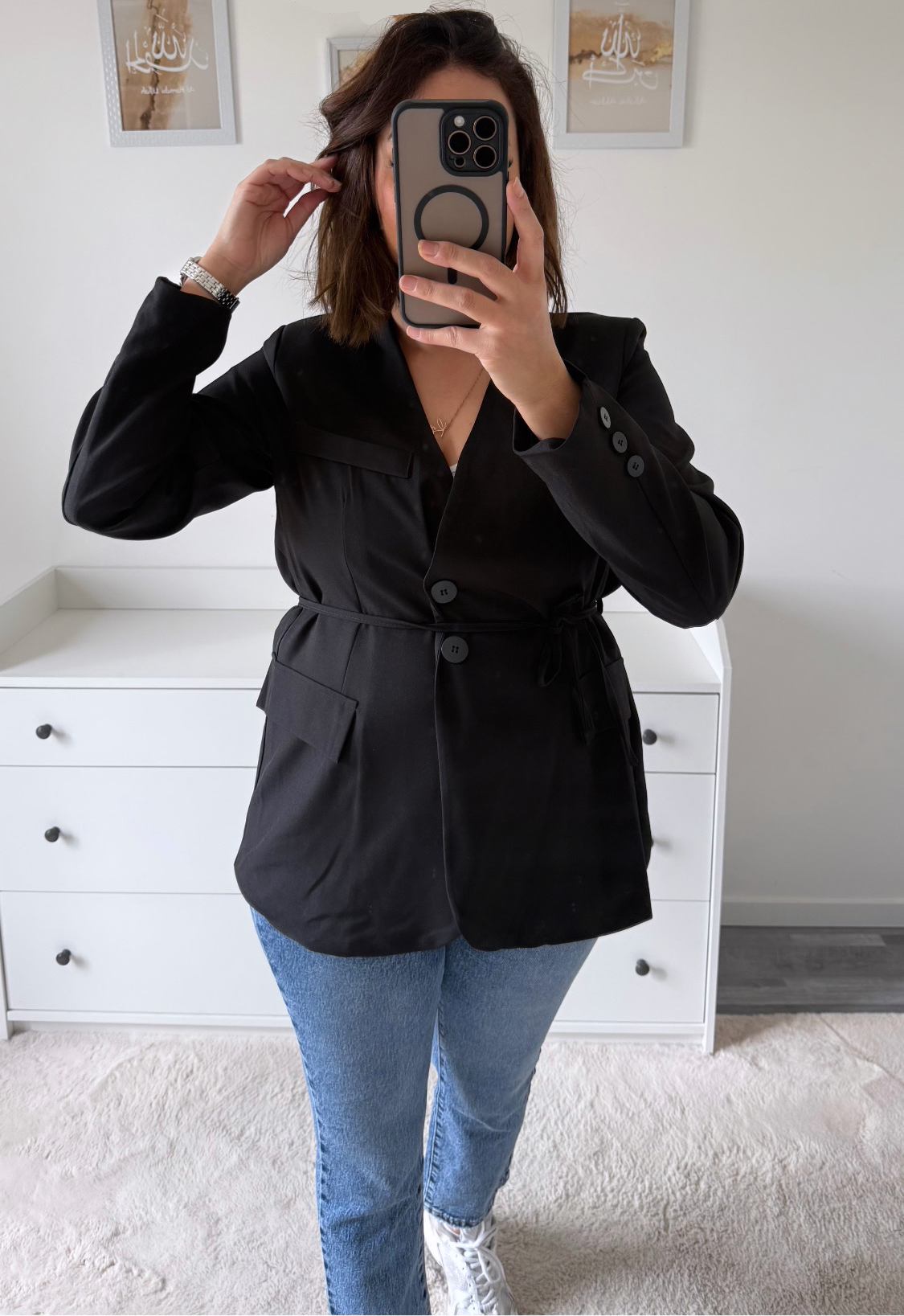 Blazer noir à nouer