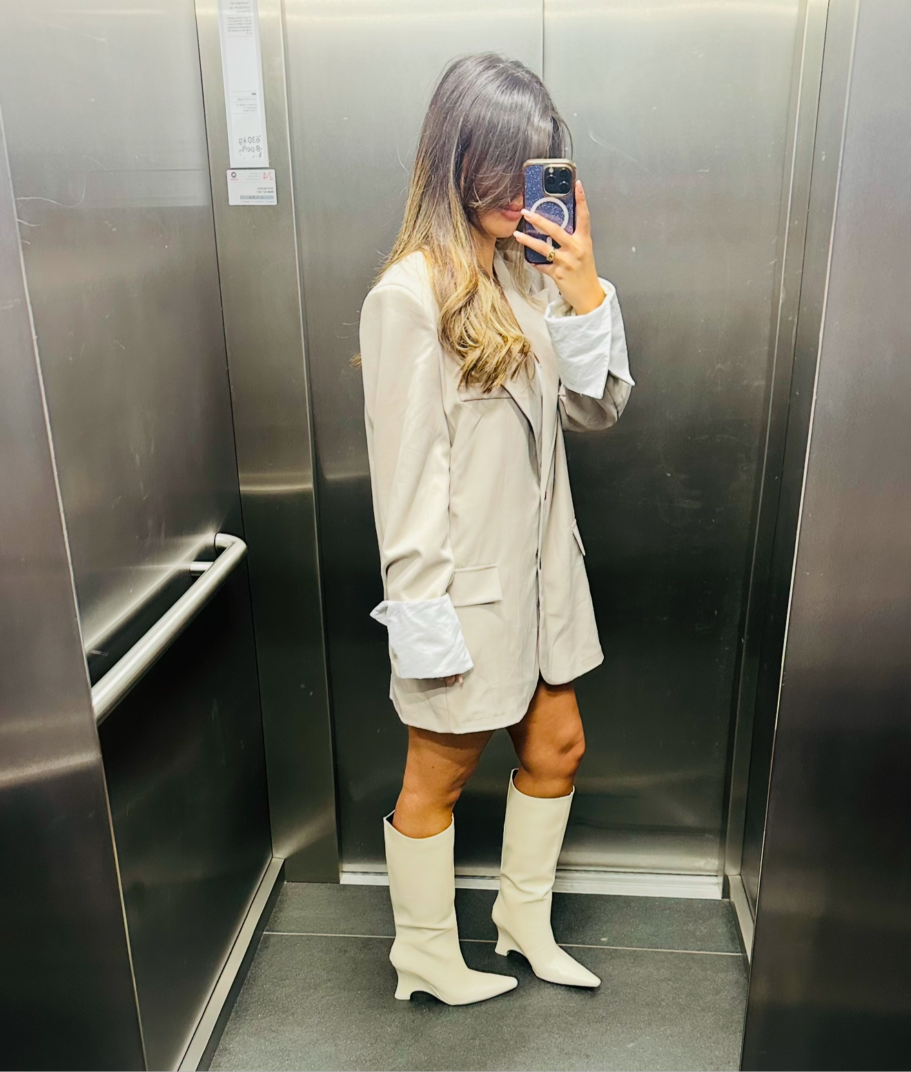 Blazer à manches retroussées