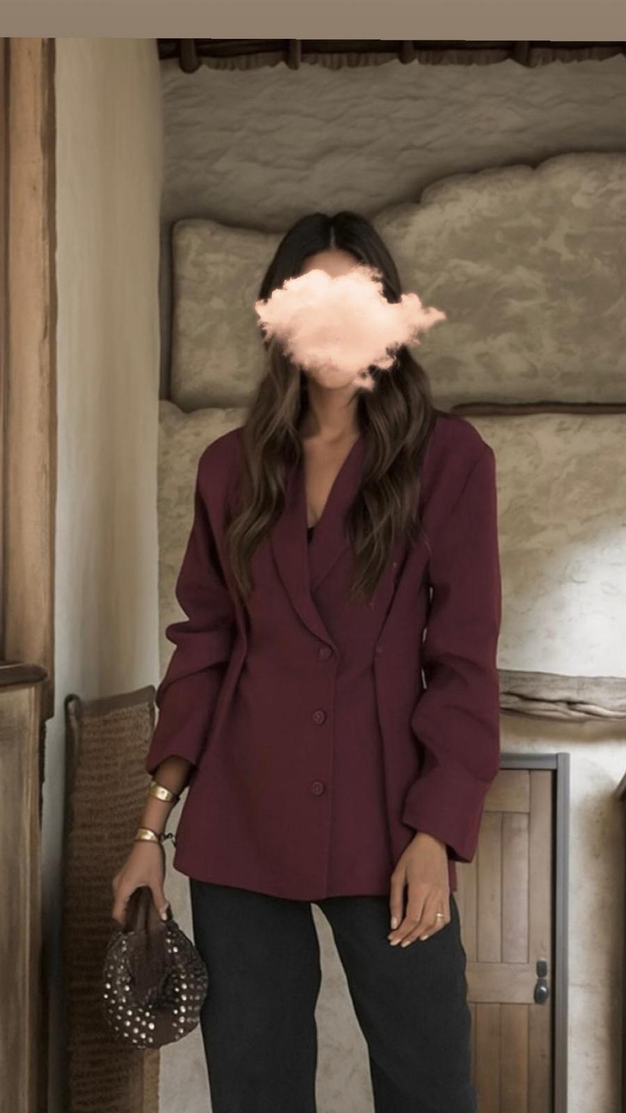 Blazer cintré bordeaux