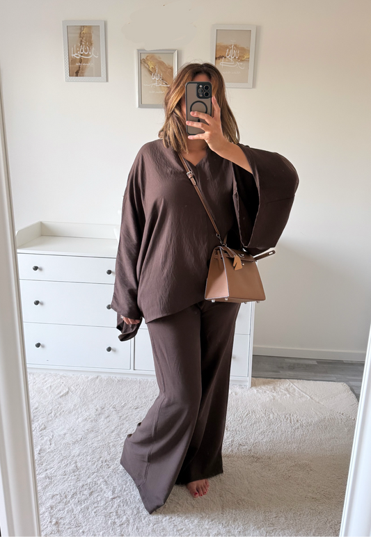 Ensemble fluide large chocolat