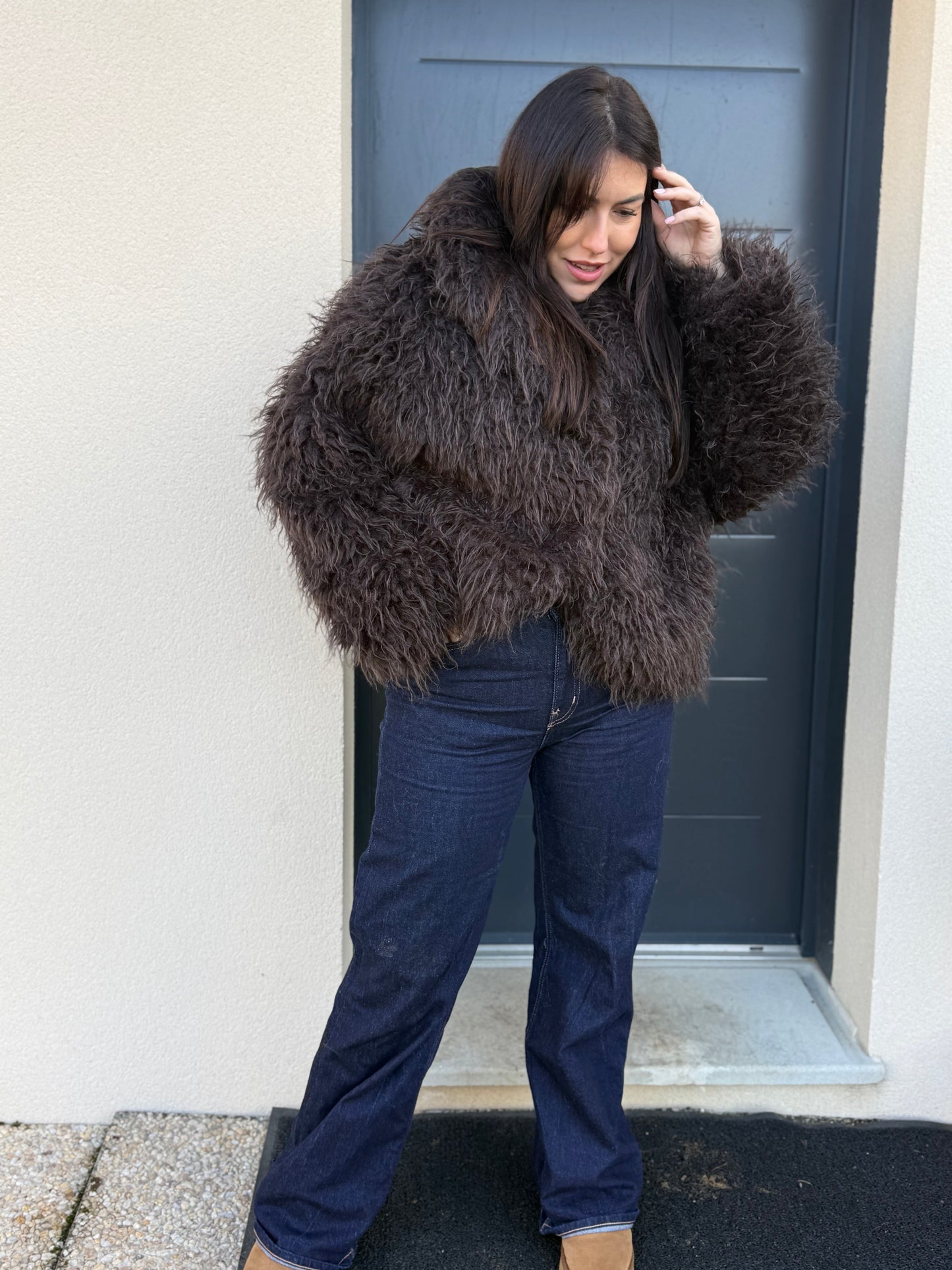 Fourrure à poils longs [chocolat]