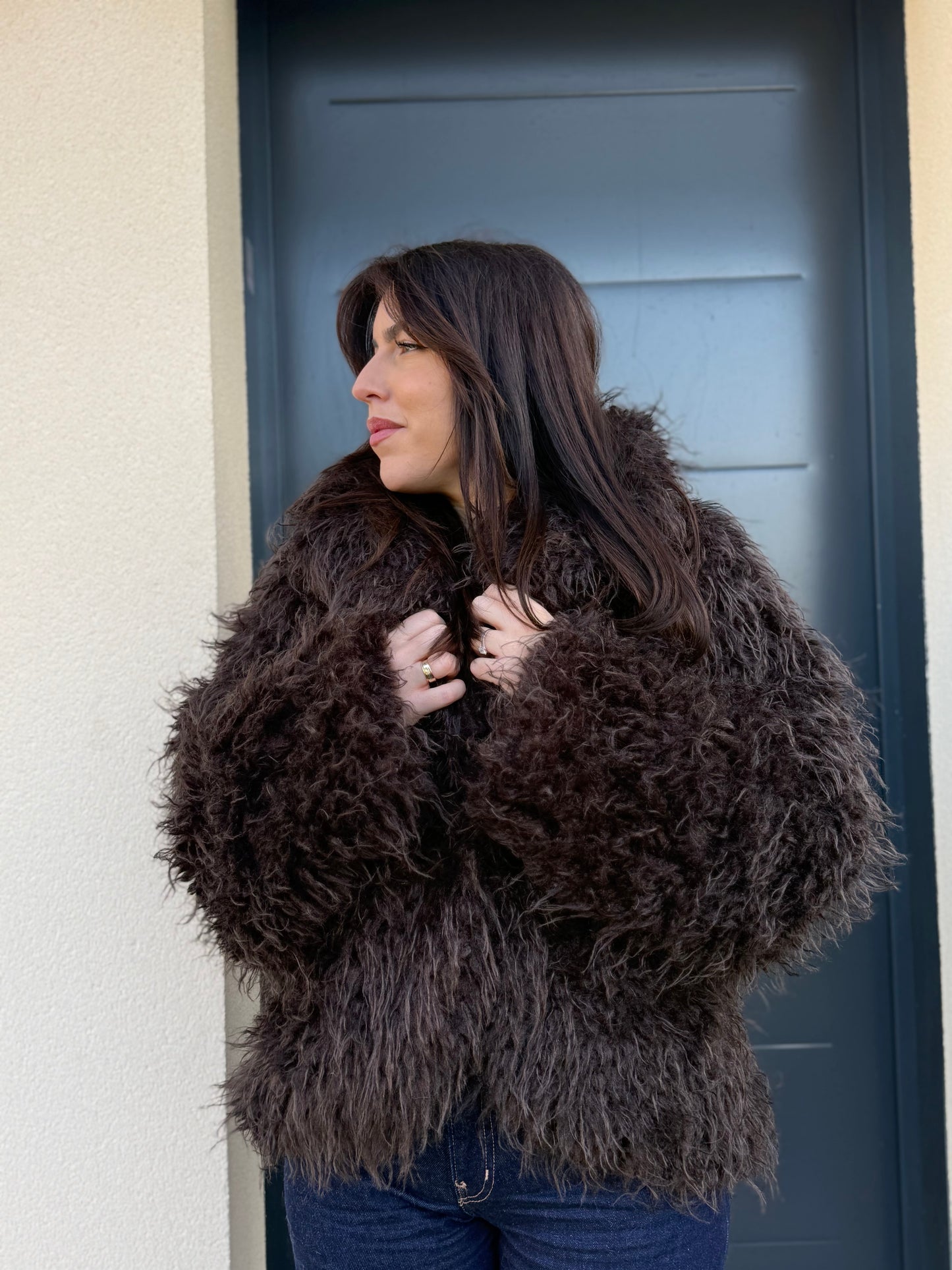 Fourrure à poils longs [chocolat]