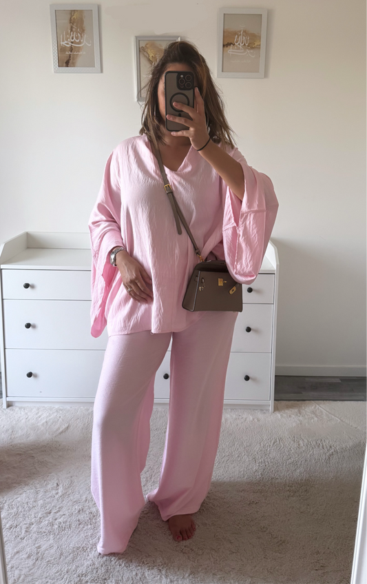 Ensemble fluide large rose
