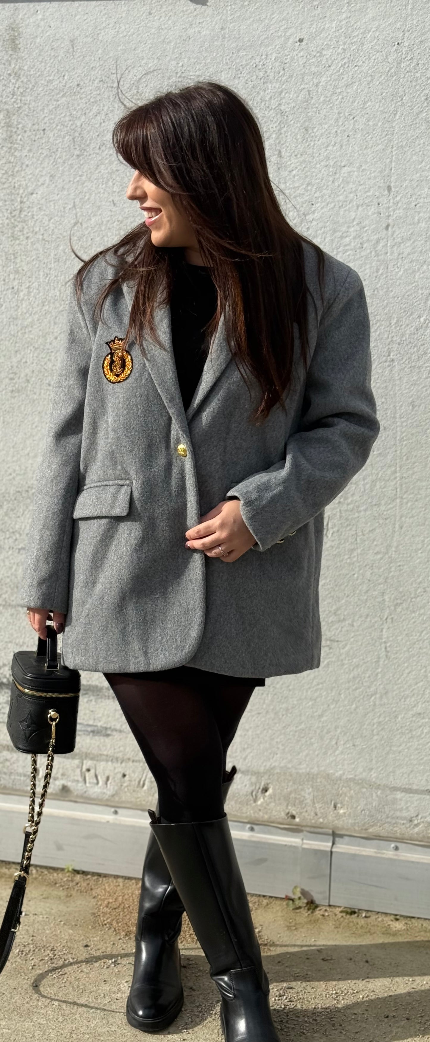 Blazer épais gris