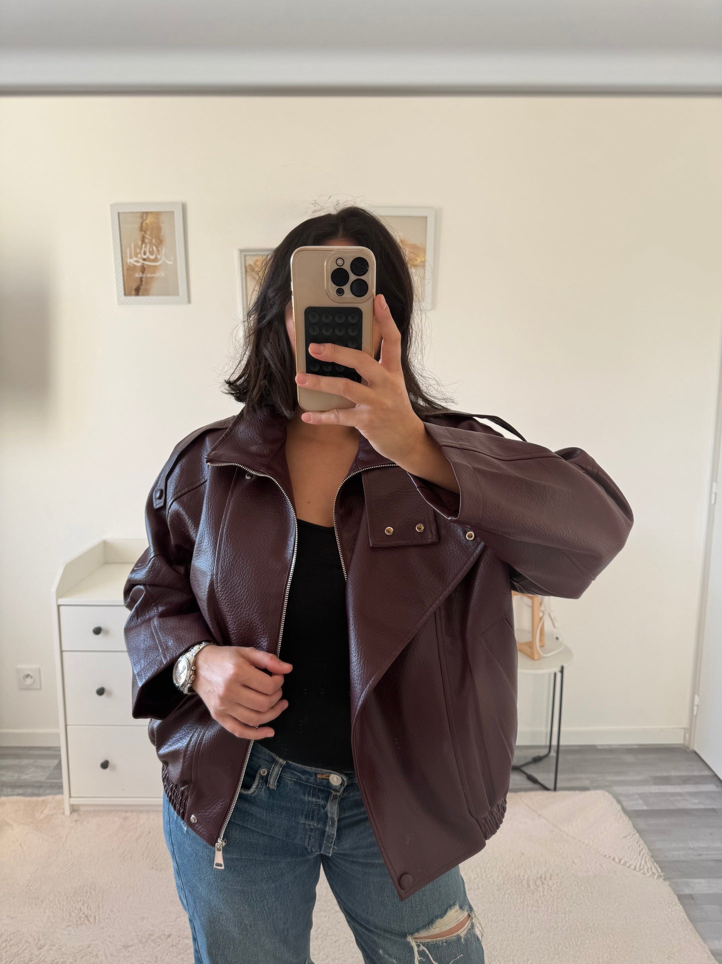 Perfecto similicuir [bordeaux]