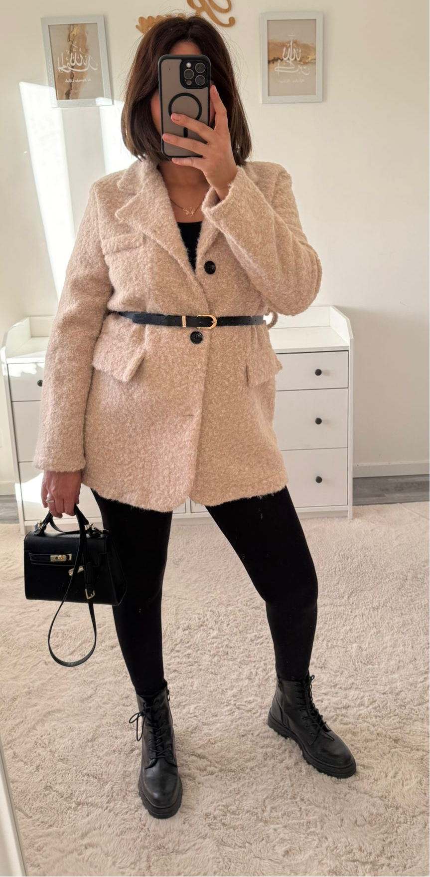 Blazer épais à ceinture