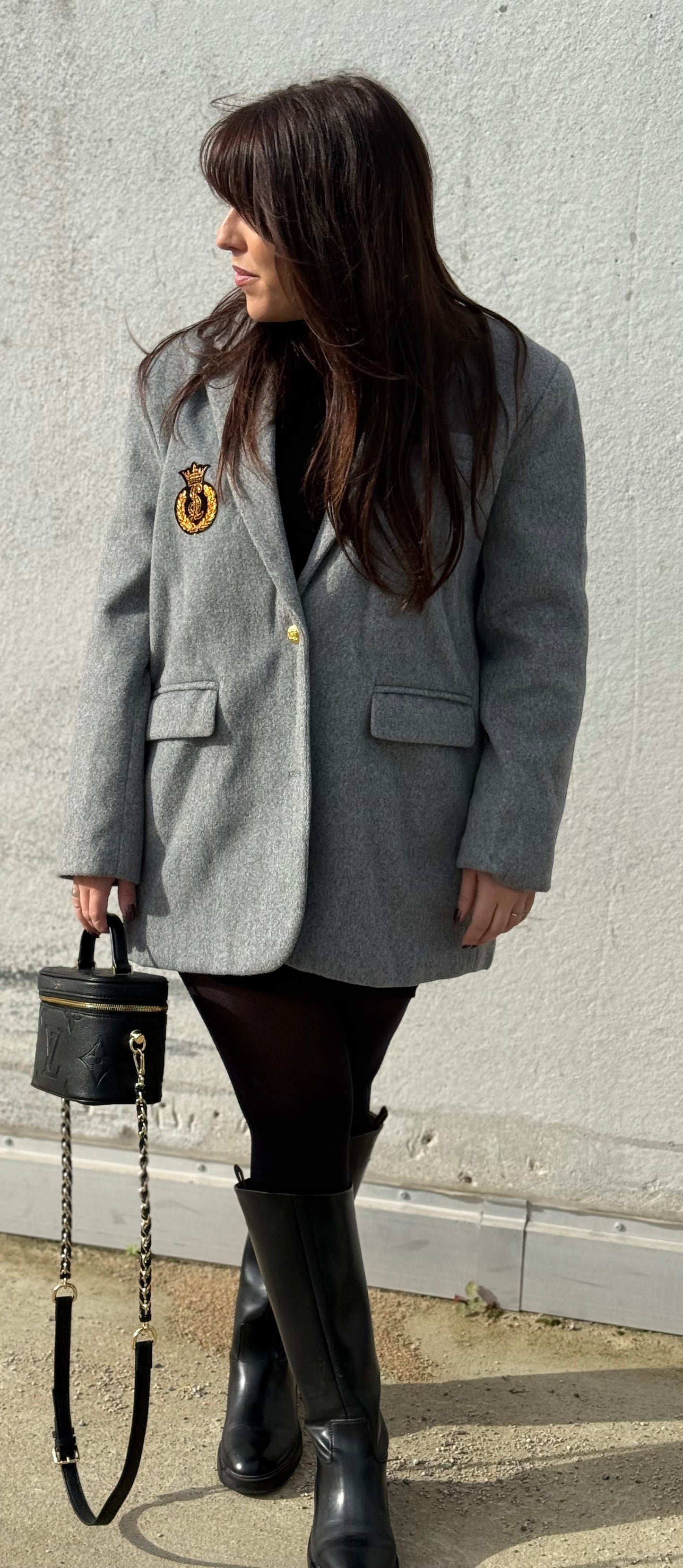 Blazer épais gris