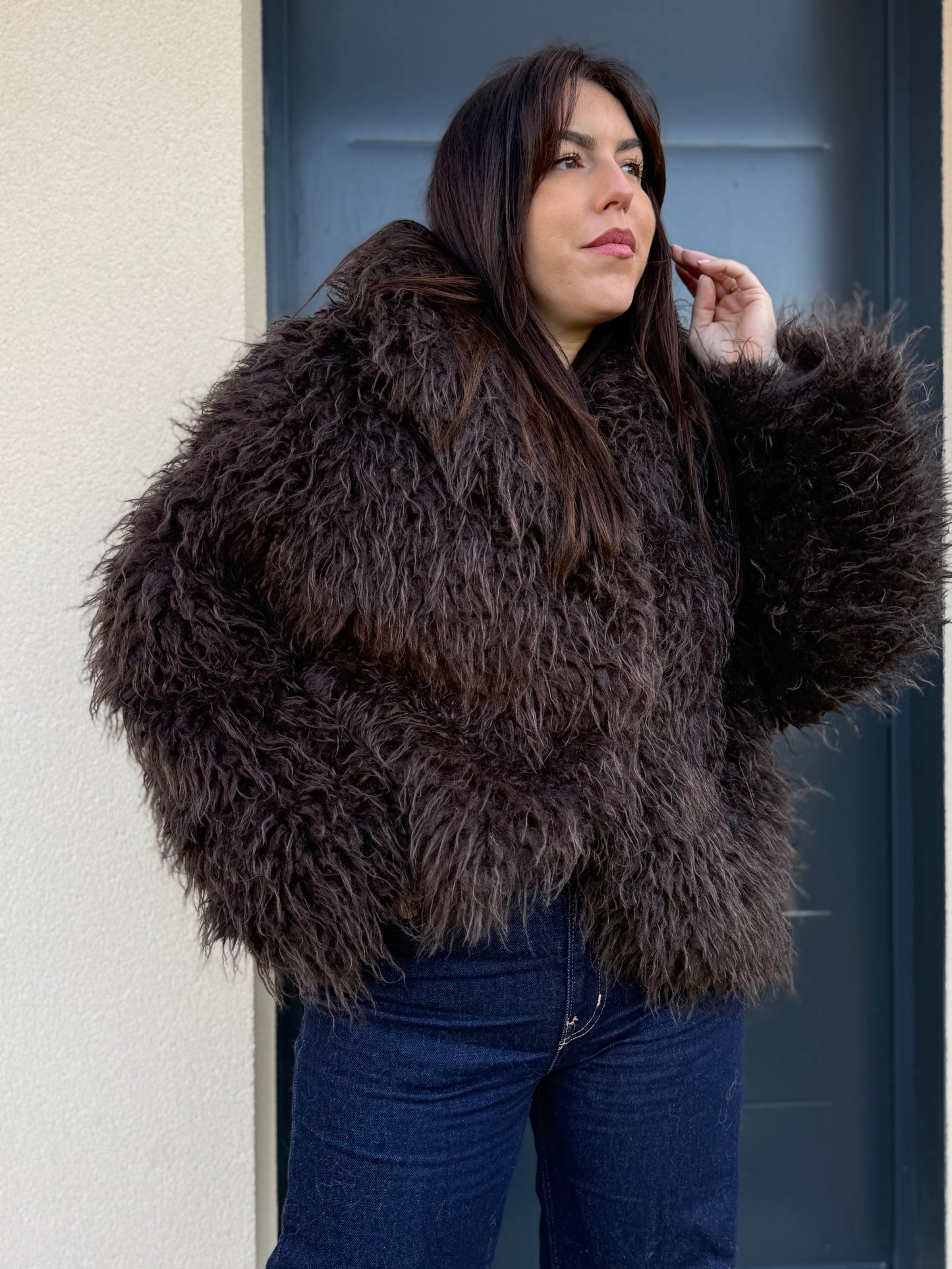 Fourrure à poils longs [chocolat]