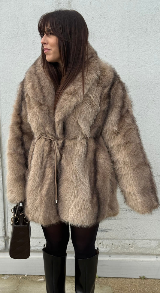 Fourrure vegan [ Beige ]