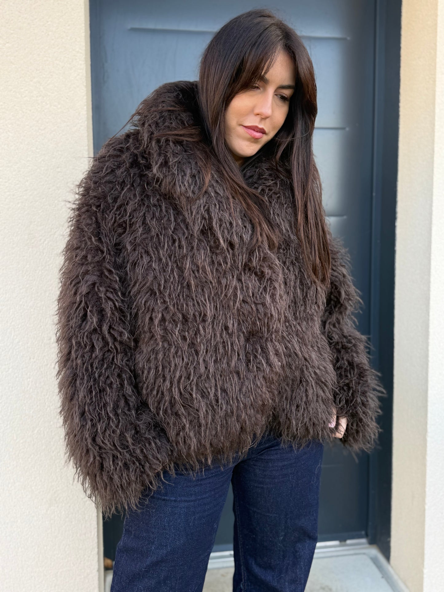 Fourrure à poils longs [chocolat]