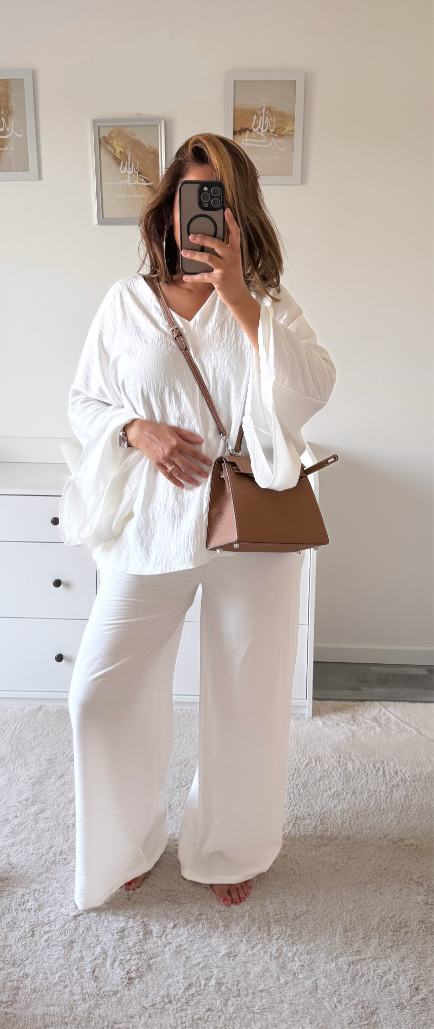 Ensemble fluide large blanc