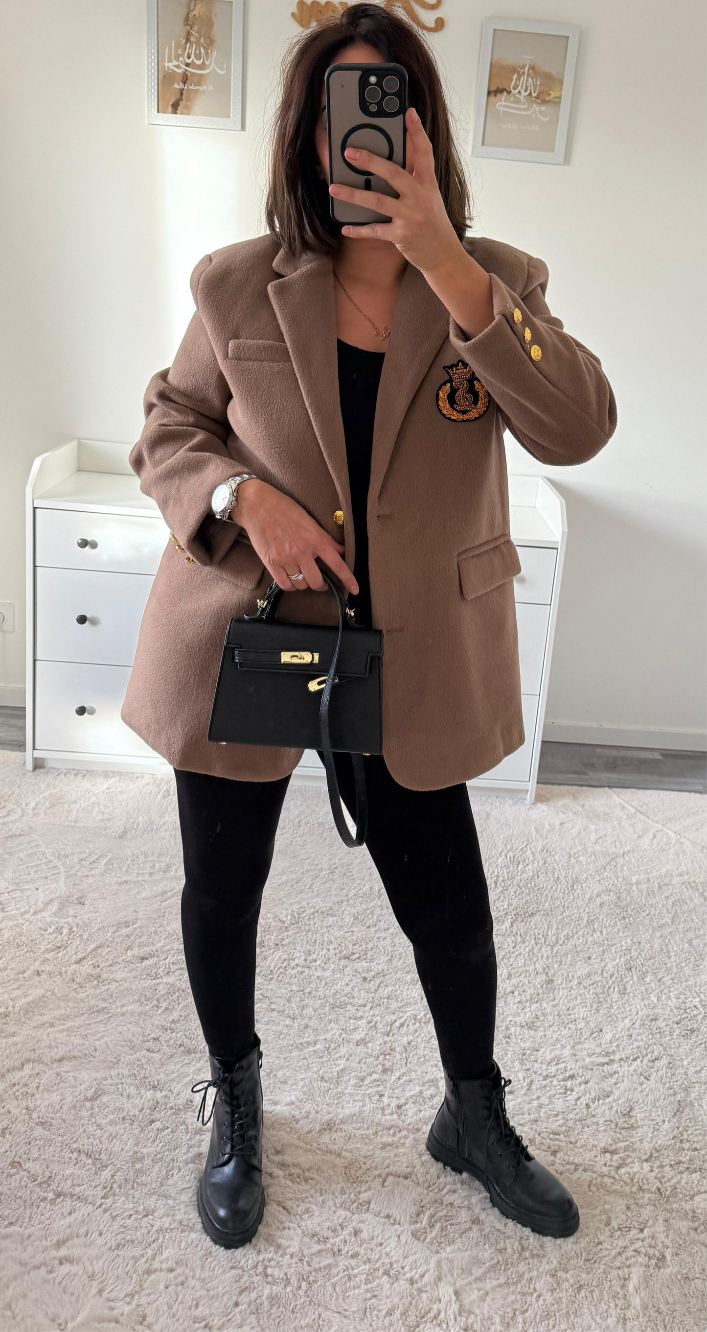 Blazer épais beige