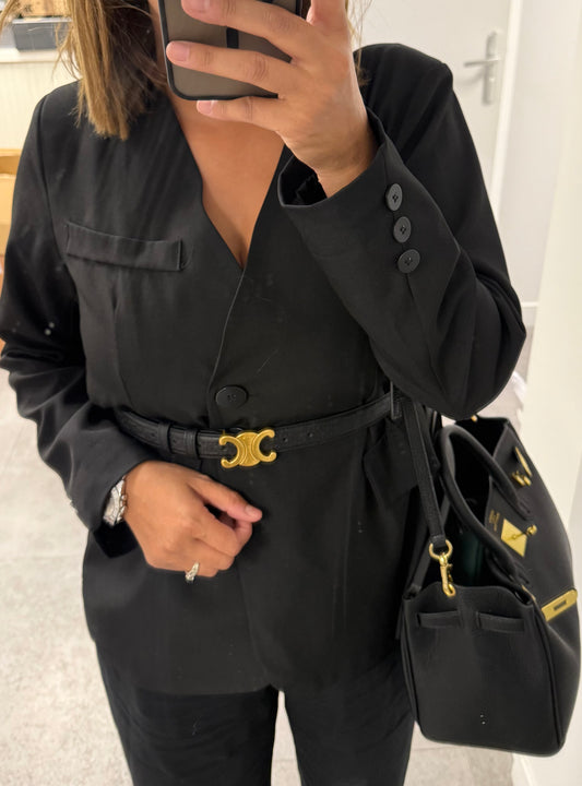 Blazer noir à nouer