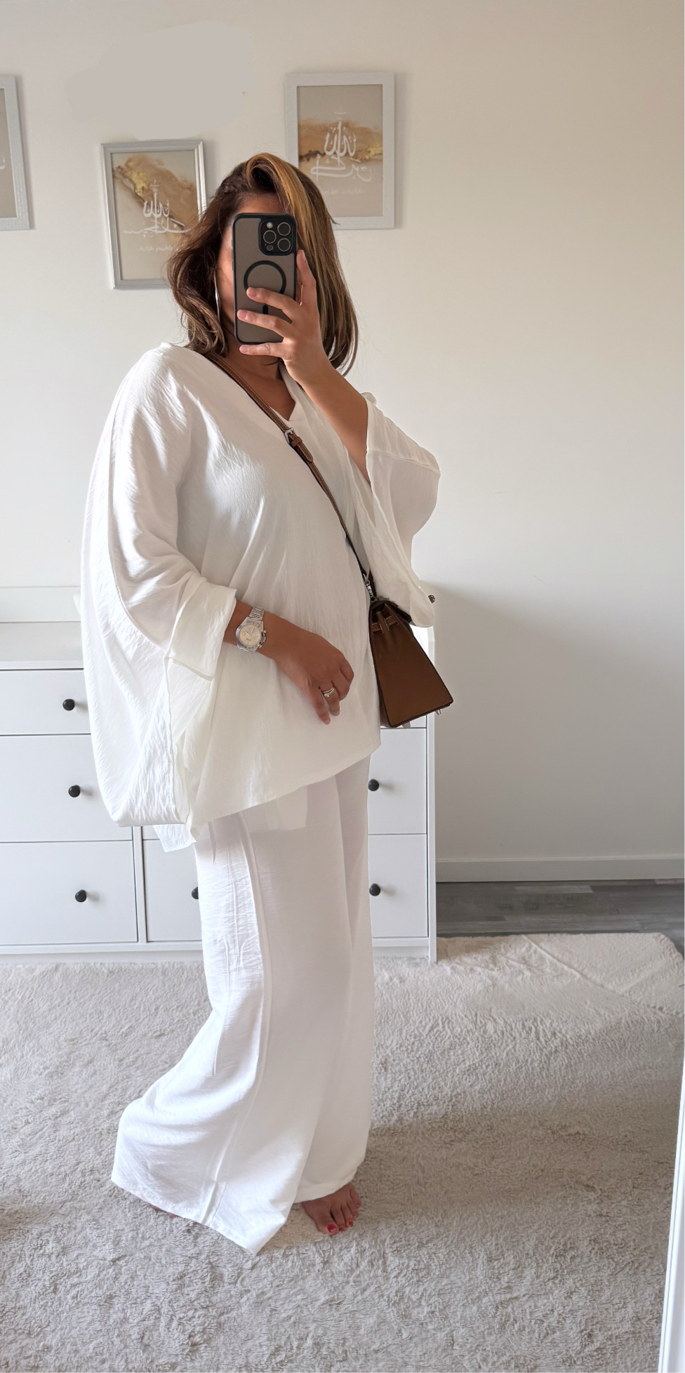 Ensemble fluide large blanc